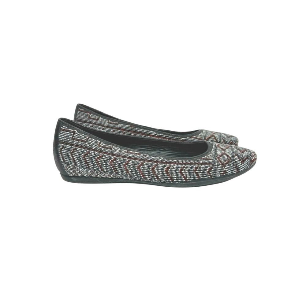 Donald J. Pliner Women’s Beaded Multicolor Ballet Flats Shoes Black Size 7 M